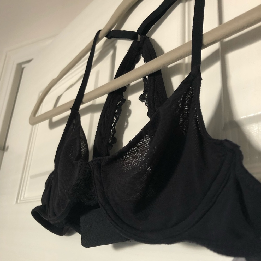 Black Mesh & Lace Bralette